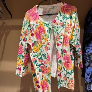 Charter Club Floral Cardigan